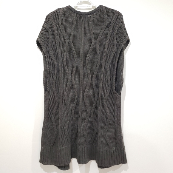 Pendleton Sleeveless Cashmere Blend Open Front Cardigan Sz L P Olive Green Knit - Picture 3 of 14